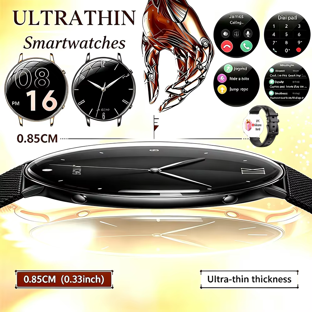 Nouvelle Montre Connectée 2026 pour Femme – Cadeau Idéal – Écran Tactile Complet 1,32 Pouces – Montre de Sport et Fitness avec Appels Bluetooth – Smartwatch Numérique pour Dames