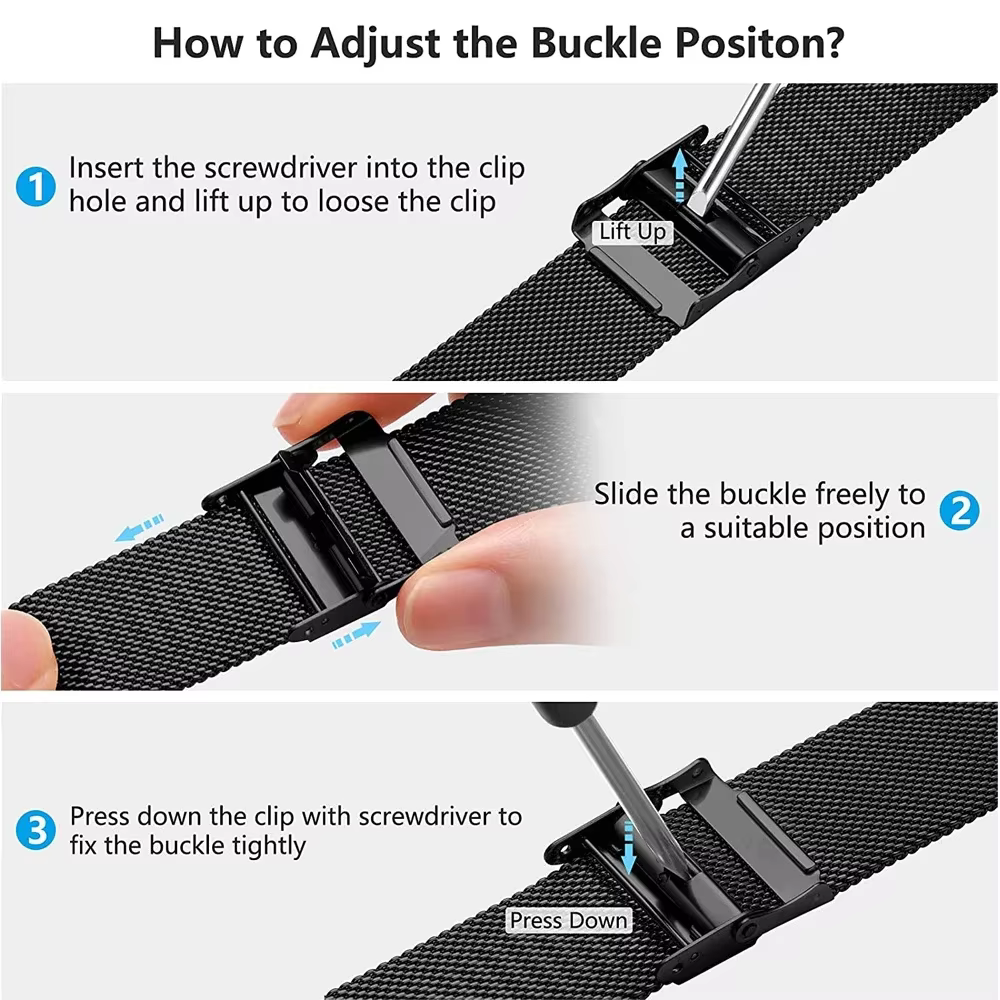 Bracelet en acier sans espaces pour Samsung Galaxy Watch 7 6 5 4 40mm 44mm 5Pro 45mm