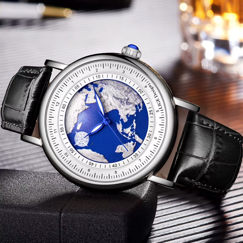 Montres pour hommes LIGE Blue Planet Creative