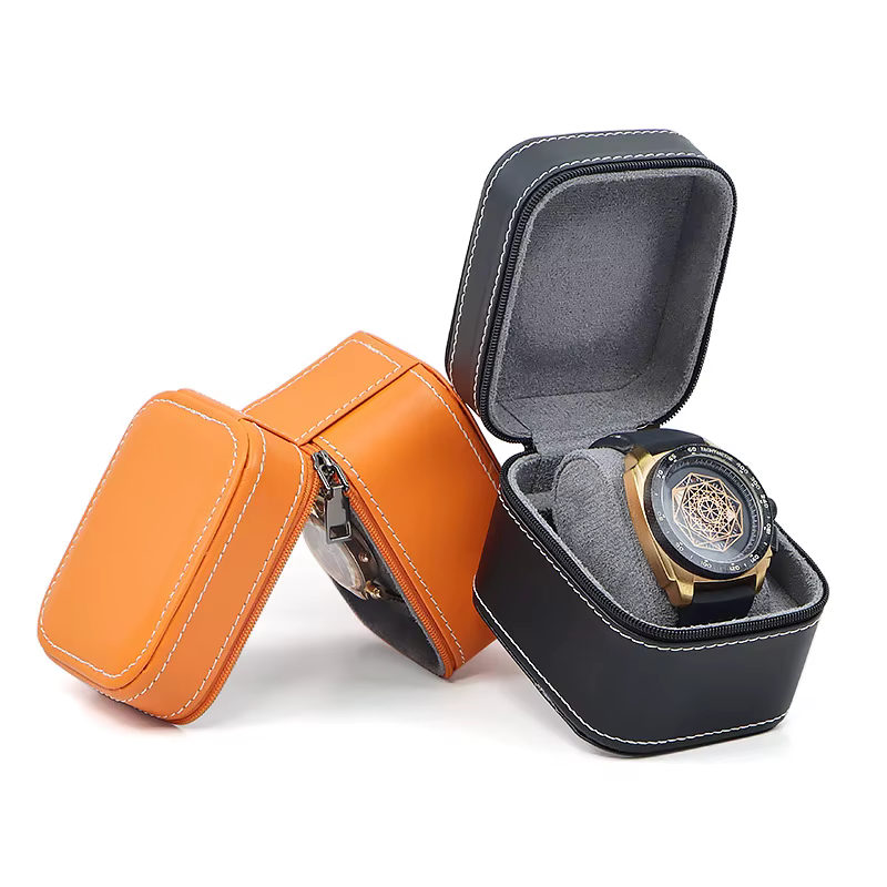 Boîtier de montre unique en cuir