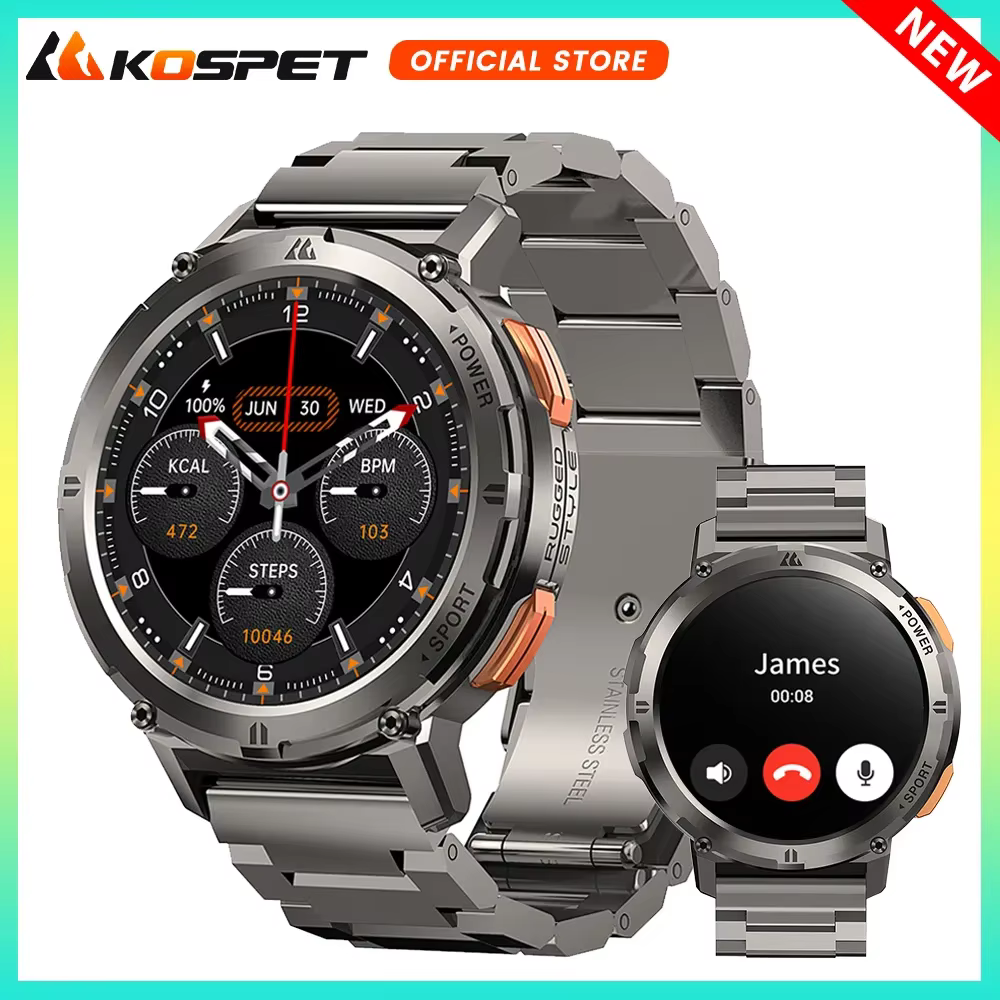 2025 Original KOSPET TANK T2 montres intelligentes pour hommes