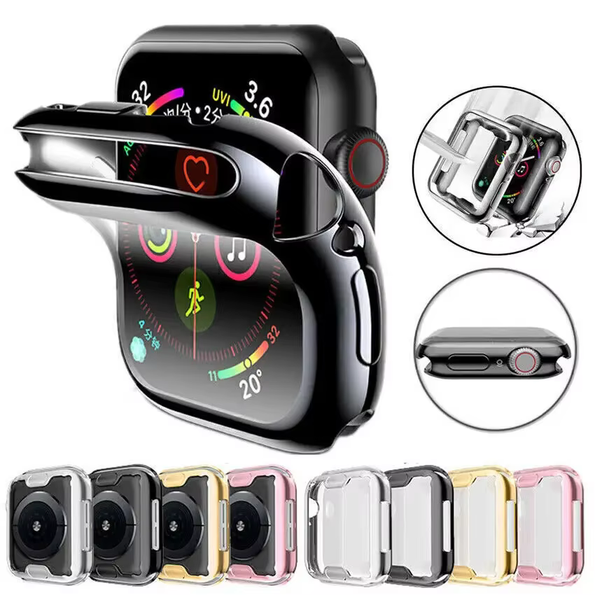 Housse en TPU pour boîtier de montre apple série 9 8 7 6 5 4 3 SE 41mm 45mm 42-44mm-40mm