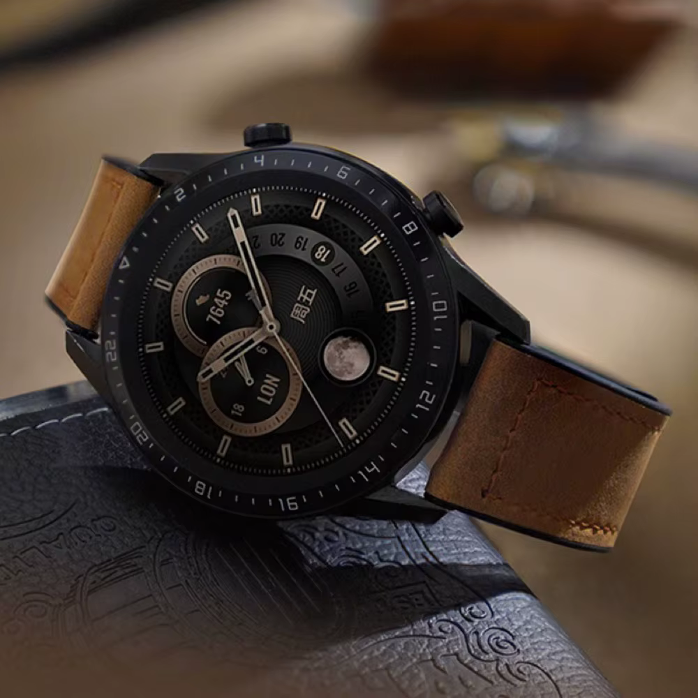 Bracelet en cuir et silicone pour Huawei Watch GT 6 5 4 46mm 41mm