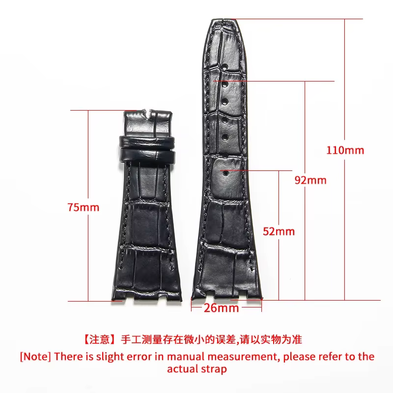 Bracelets de montre en cuir de qualité supérieure pour Audemars Piguet Royal Oak 26320 26mm