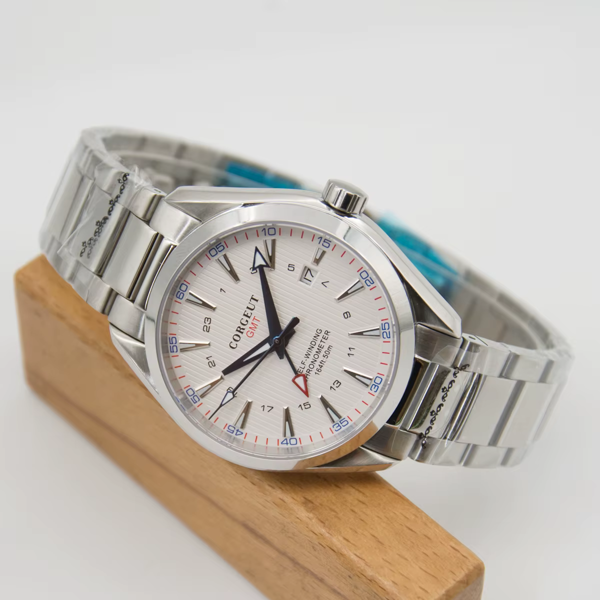 Montre mécanique automatique Corgeut 41mm GMT pour homme