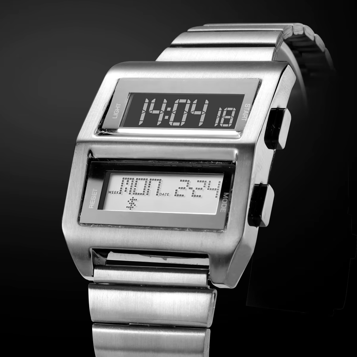 Montre électronique rétro cyberpunk MEGIR pour homme