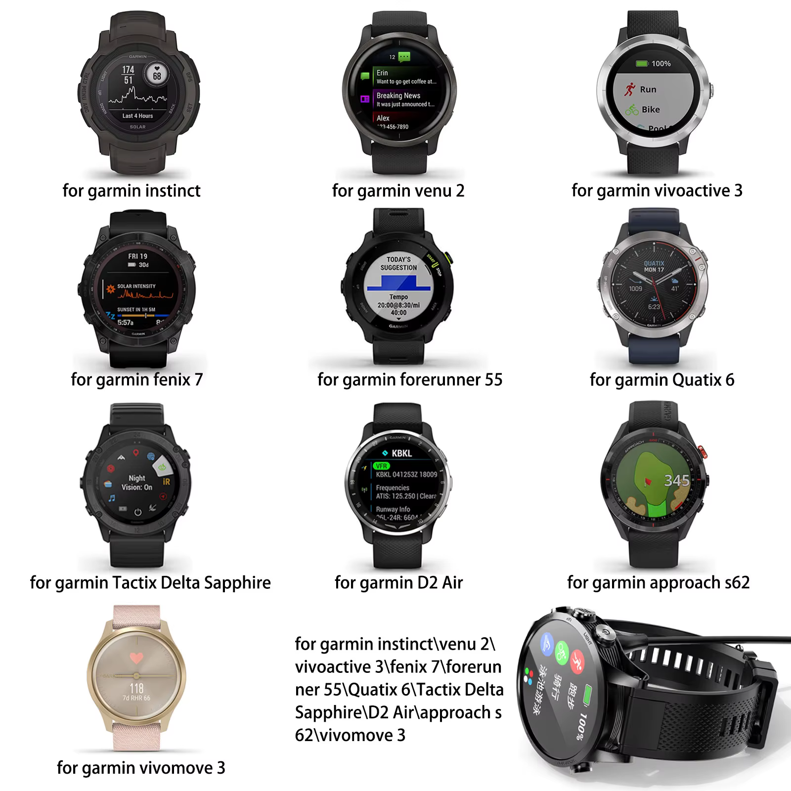 Chargeur de montre USB 100cm