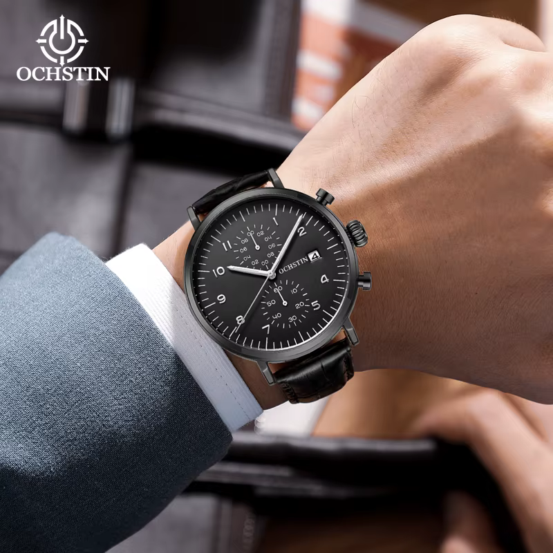 Ochstin prominente affaires haut de gamme nouvelle mode montres multi-fonctionnel mouvement à quartz étanche hommes cadeau wirstwatch