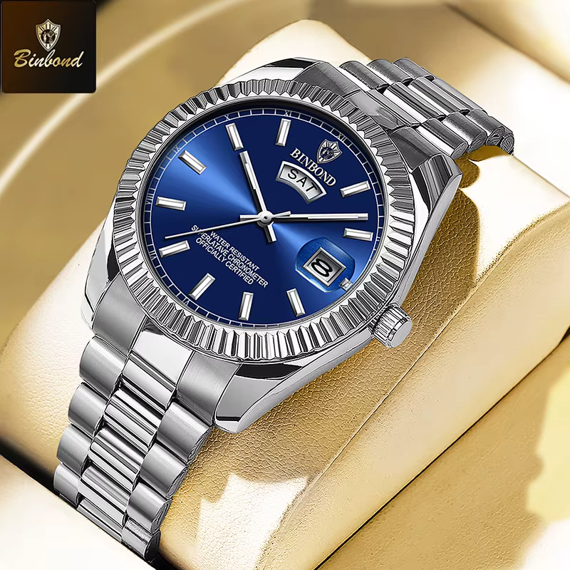 BINBOND hommes montre à Quartz haut de gamme sport