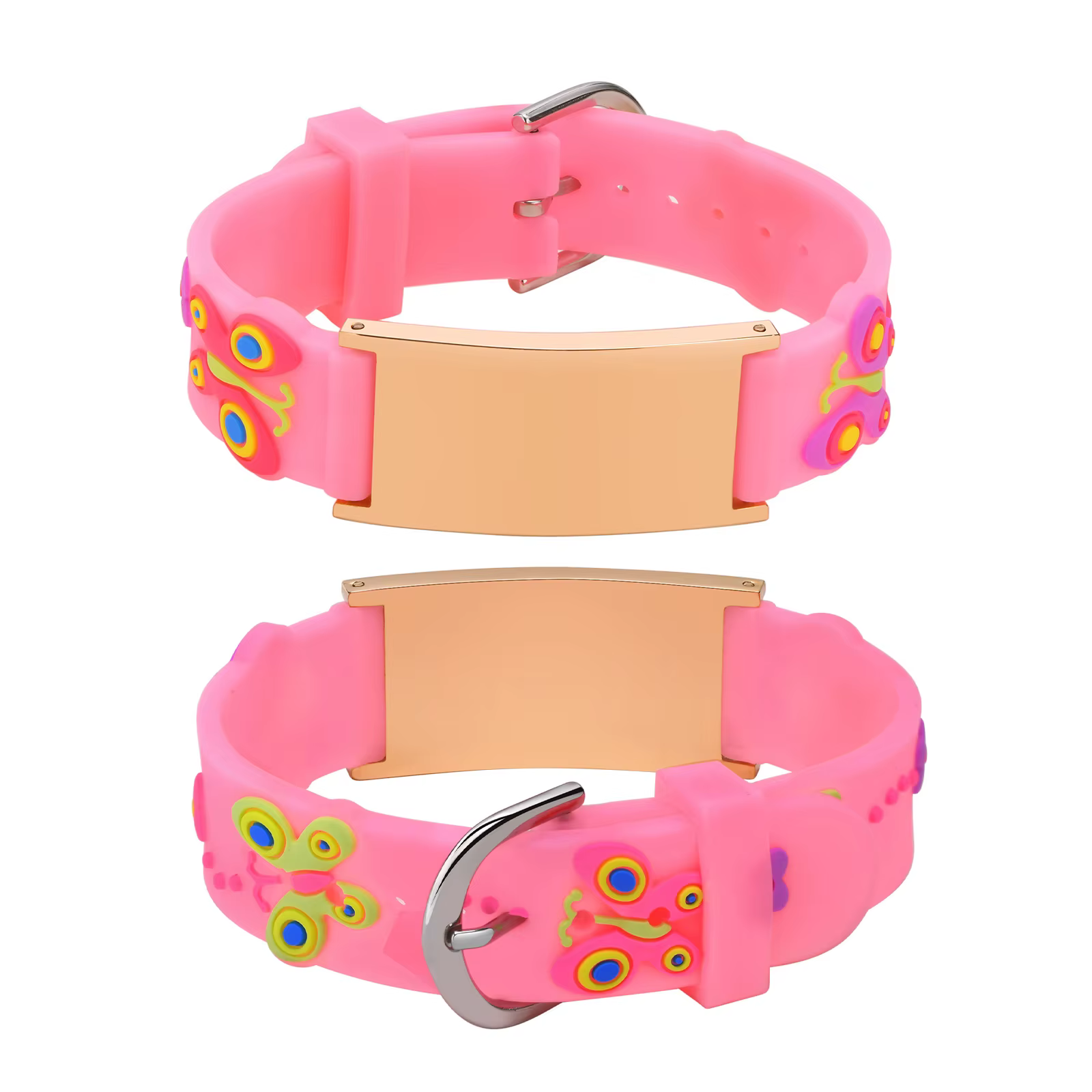 Bracelets personnalisés en Silicone en acier inoxydable