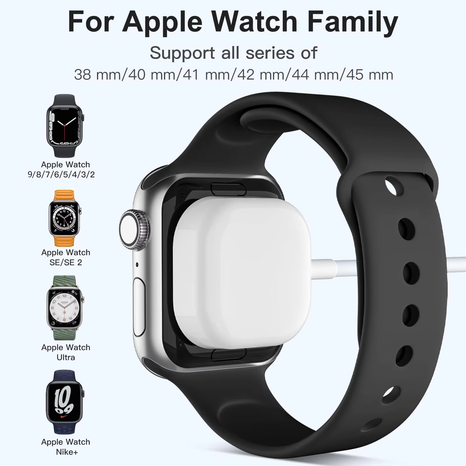 Câble de charge rapide sans fil magnétique USB pour Apple Watch