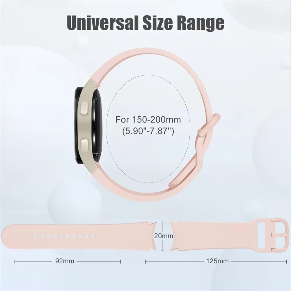 Bracelet en Silicone pour Samsung Galaxy Watch 7 6 5 4 FE 44mm 40mm 5 pro 45mm