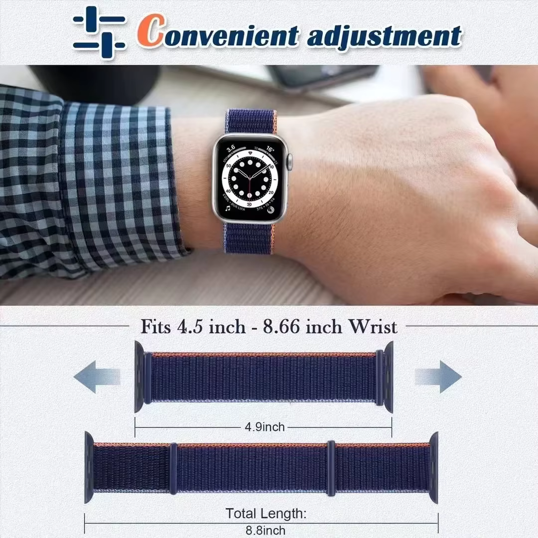 Bracelet en nylon respirant confortable pour Apple Watch