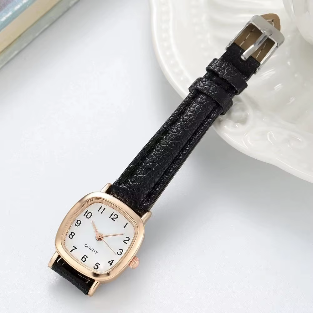 Kegllect carré femmes Simple petit cadran étudiant montres Vintage ceinture Quartz montre-bracelet