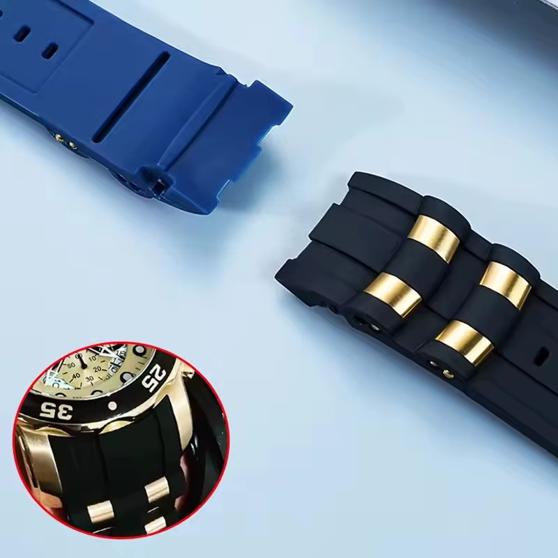 Bracelets de montre en caoutchouc compatibles avec Invicta Pro Diver particules métalliques 6983 bracelet
