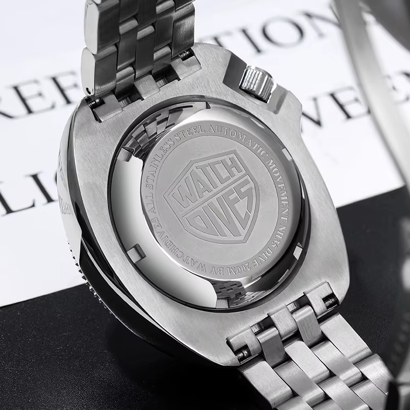 Watchdives PVD WD6105 montre de plongée tortue NH35 mouvement automatique 200M étanche saphir cristal acier inoxydable