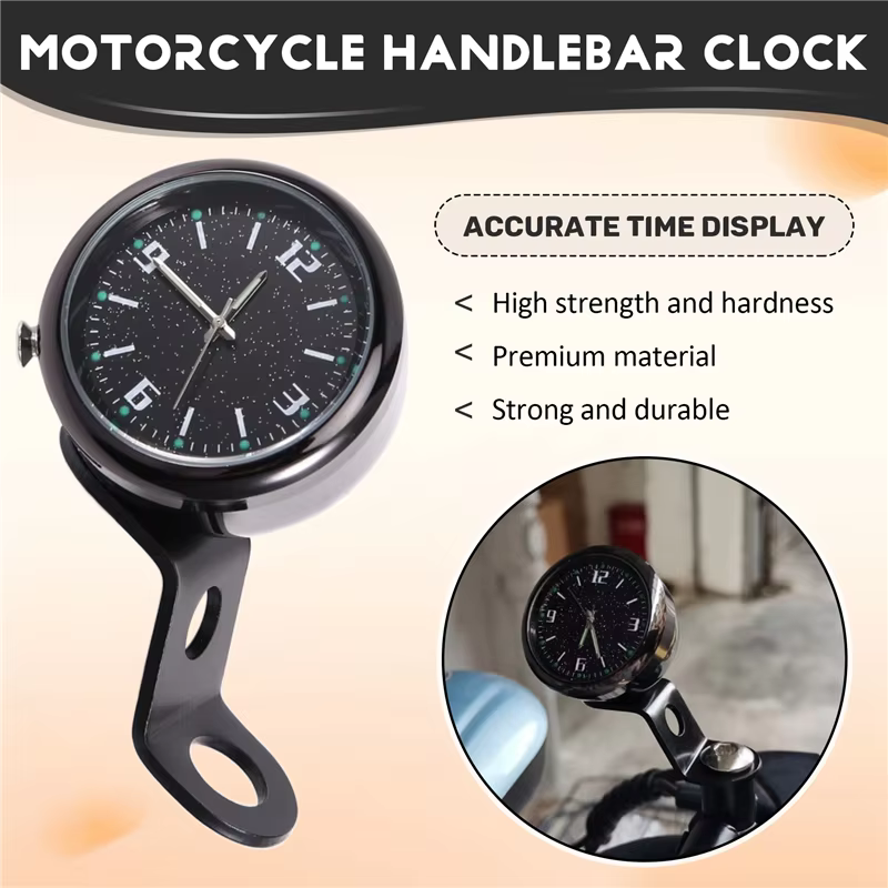 Montre de guidon de moto pour vélo, accessoires de moto, horloge de guidon