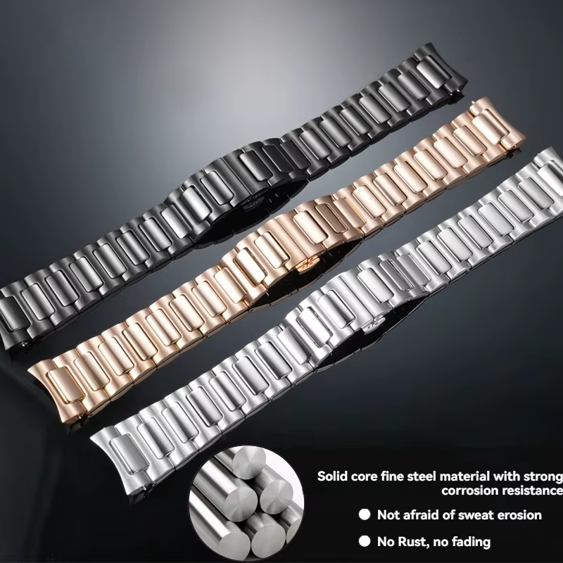 Bracelet de montre en acier inoxydable de 22 mm pour Mido Multifort TV M049.526