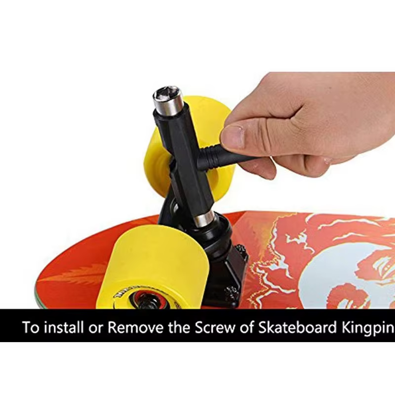 Outils de patin multi-fonction Portable Skateboard T forme accessoire avec clé Allen clé à tête Phillips tournevis outils pièces