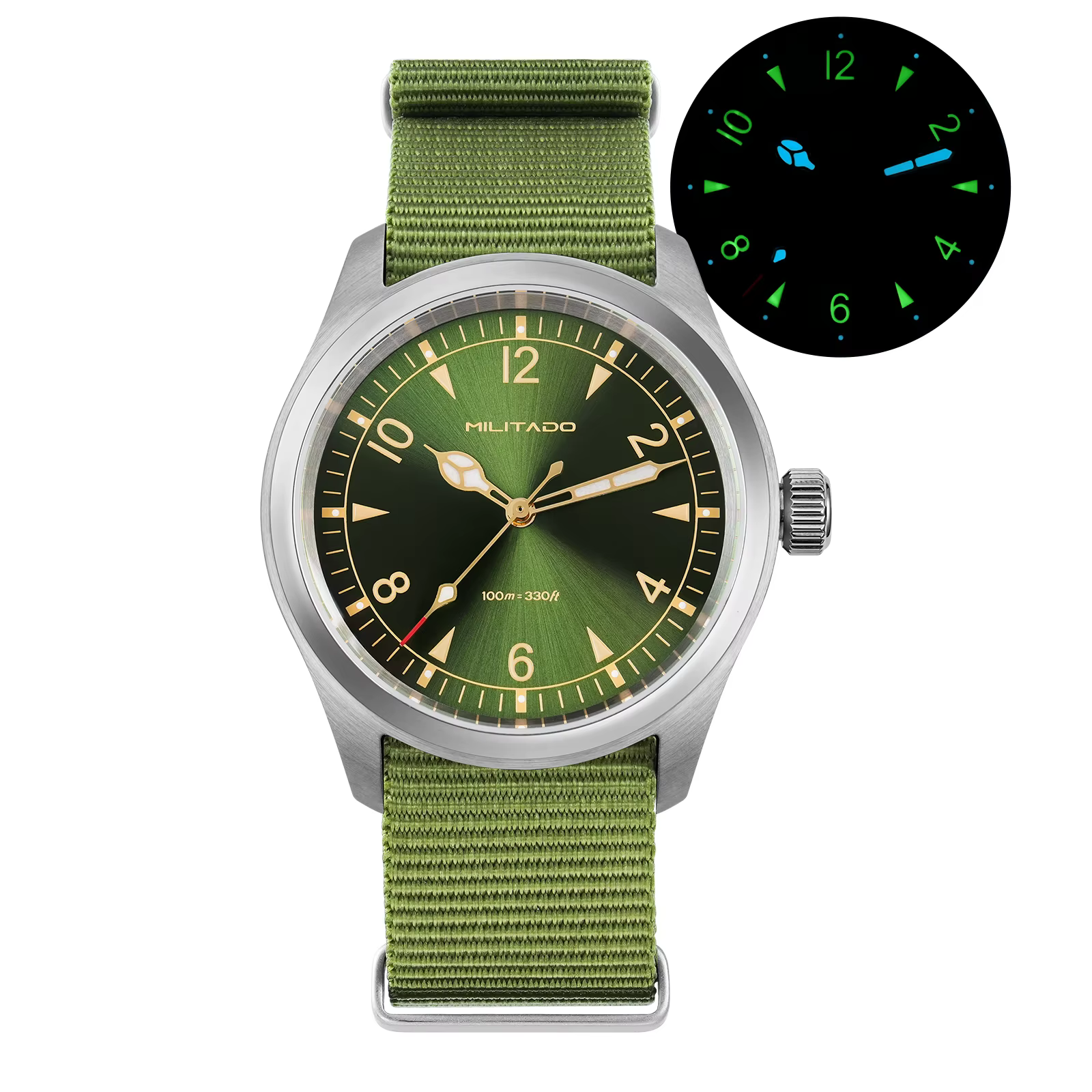 Militado-Montre-bracelet en cristal saphir bombé