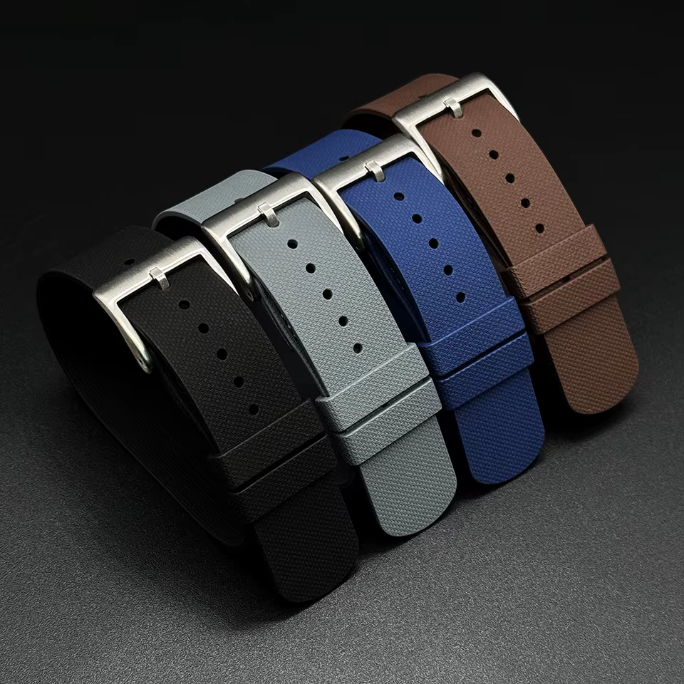 Bracelet de montre sport One Piece FKM 20mm 21mm 22mm en caoutchouc pour Seiko Omega