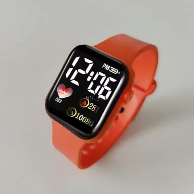 LED montre électronique C002 arc-en-ciel carré étanche numérique Sports de plein air étudiants