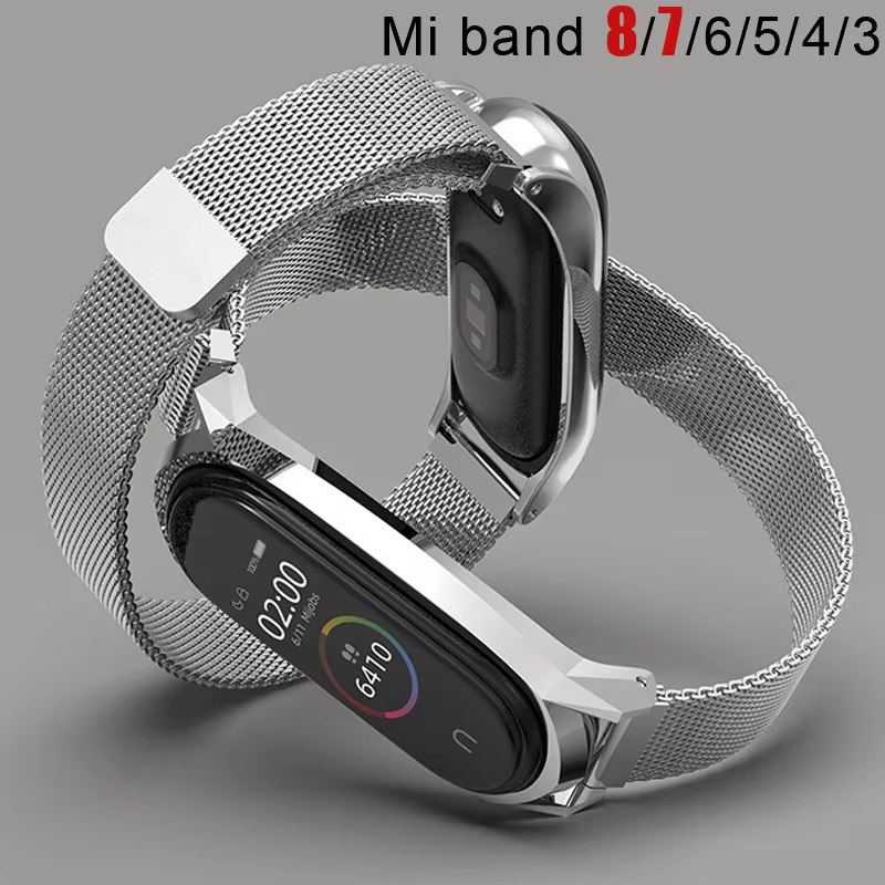 Bracelet à boucle milanaise pour Xiaomi Mi Band 8 7 10