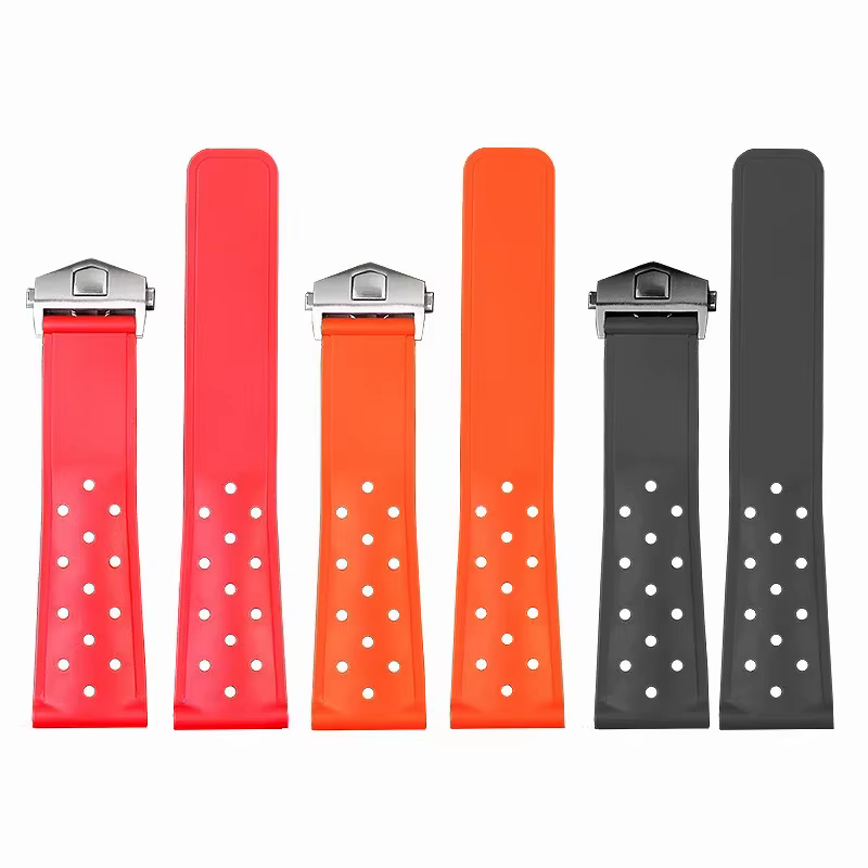 Bracelet de montre en caoutchouc de silicone pour homme