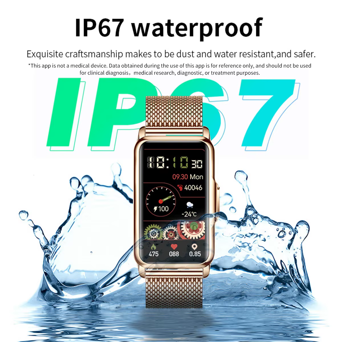 LIGE montre intelligente hommes femmes Fitness Bracelet intelligent Sport bande fréquence cardiaque tensiomètre étanche Bluetooth appel montres