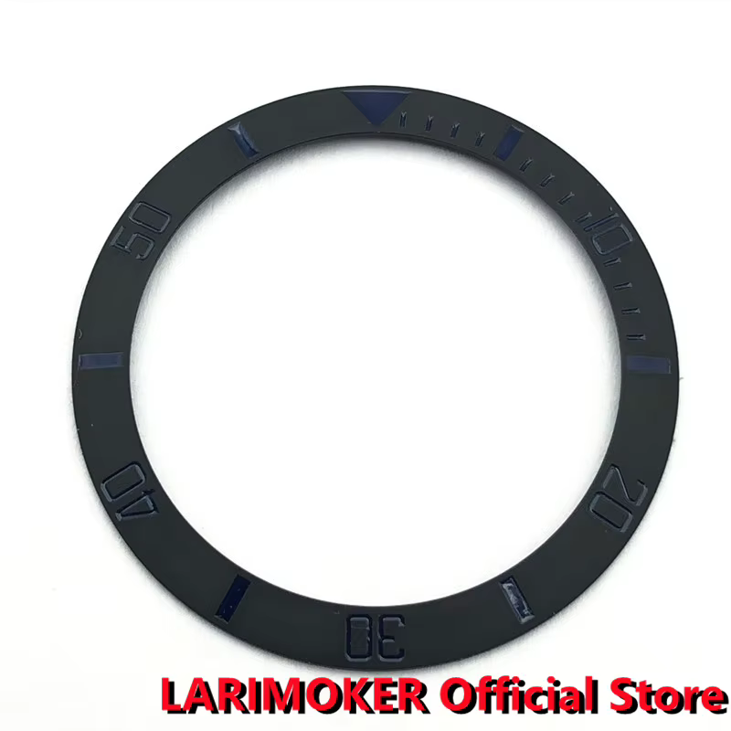 LARIMOKER 38mm lunette de montre en céramique noire adaptée