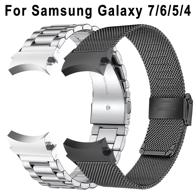 Bracelet en acier sans espaces pour Samsung Galaxy Watch 7 6 5 4 40mm 44mm 5Pro 45mm