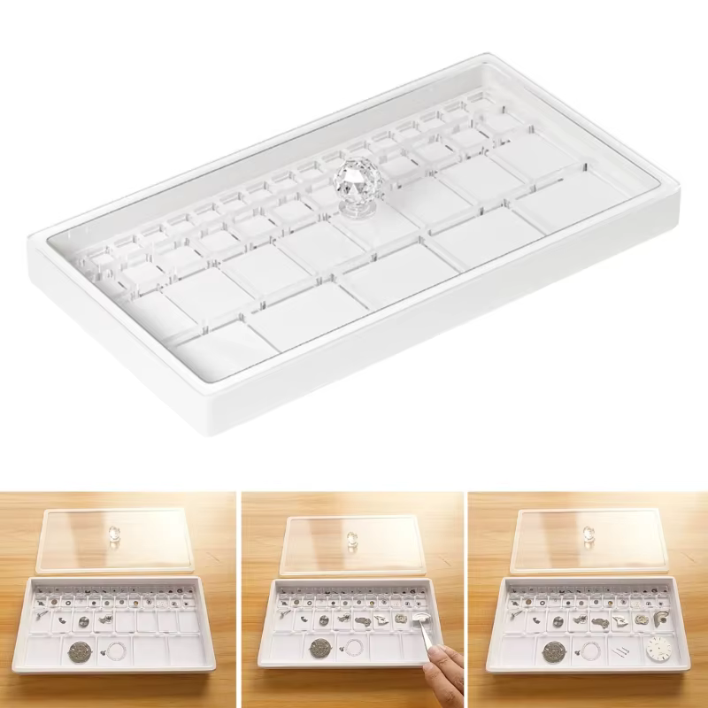 Organisateur de rangement de pièces de montre Transparent