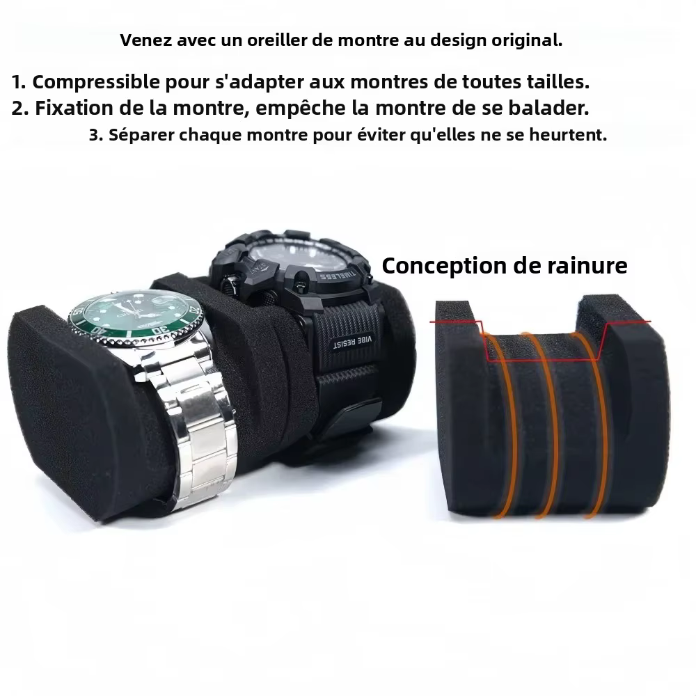 Boîte de rangement portable pour montres pour hommes