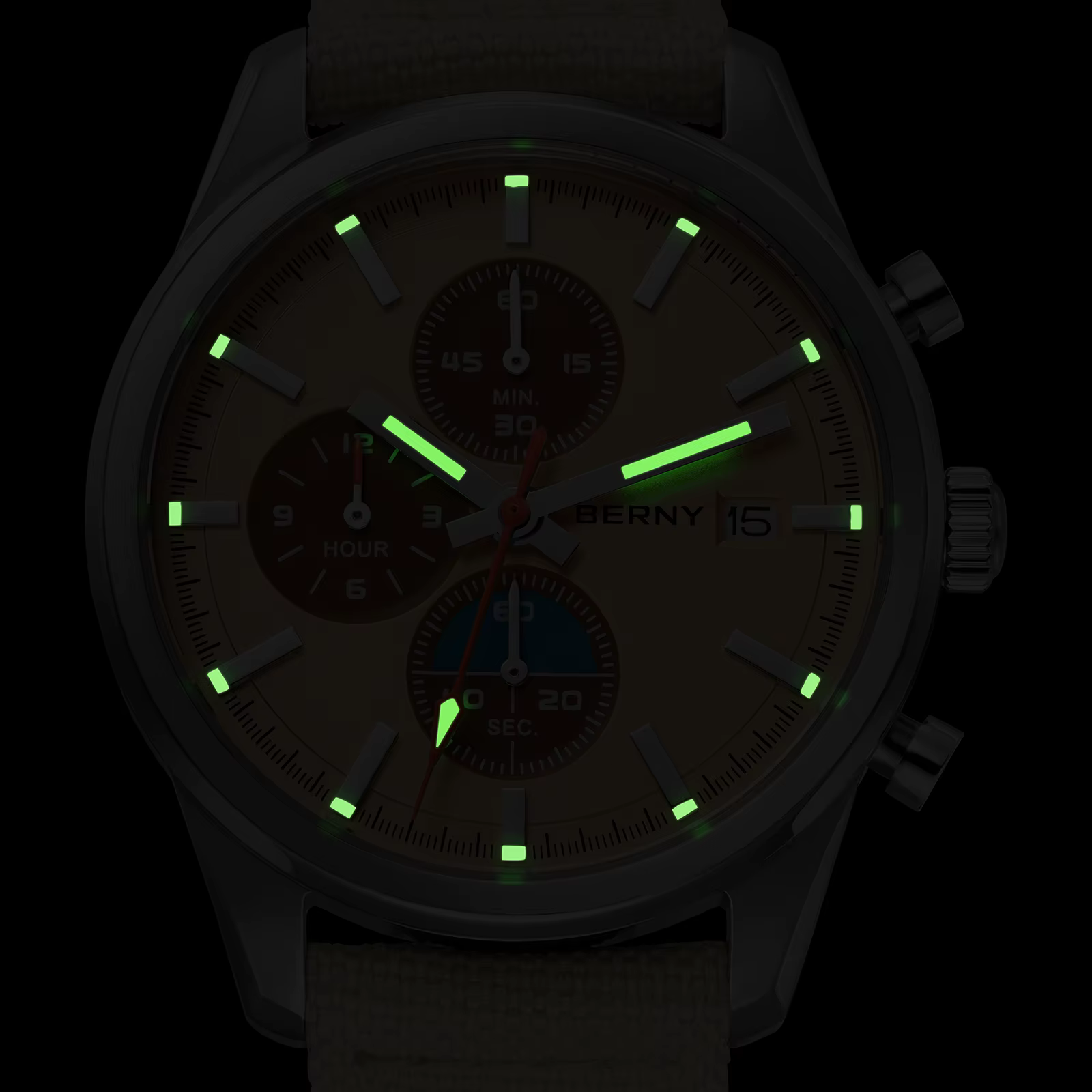Montre chronographe BERNY pour femmes/hommes