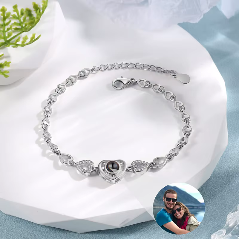 Bracelets personnalisés avec image intérieure
