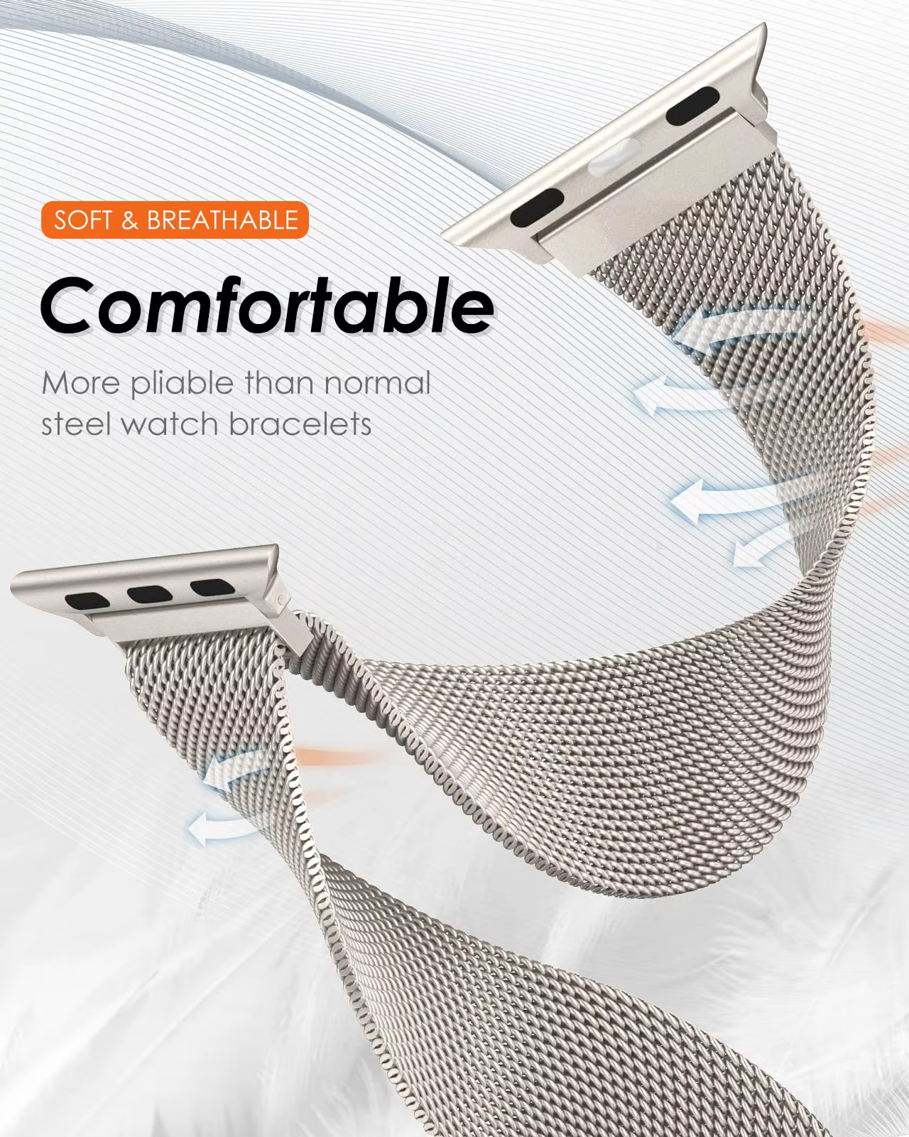 Bracelet Milanese Loop pour Apple Watch 44mm 40mm 45mm 49mm 41mm 38mm 42mm