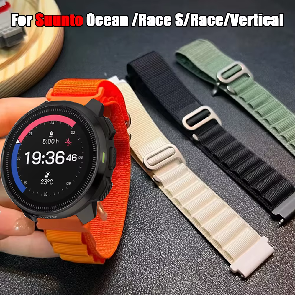 Boucle alpine pour Suunto Ocean / RACE/RACE S/5 Peak / 9 Pro Bracelet de Sport en Nylon