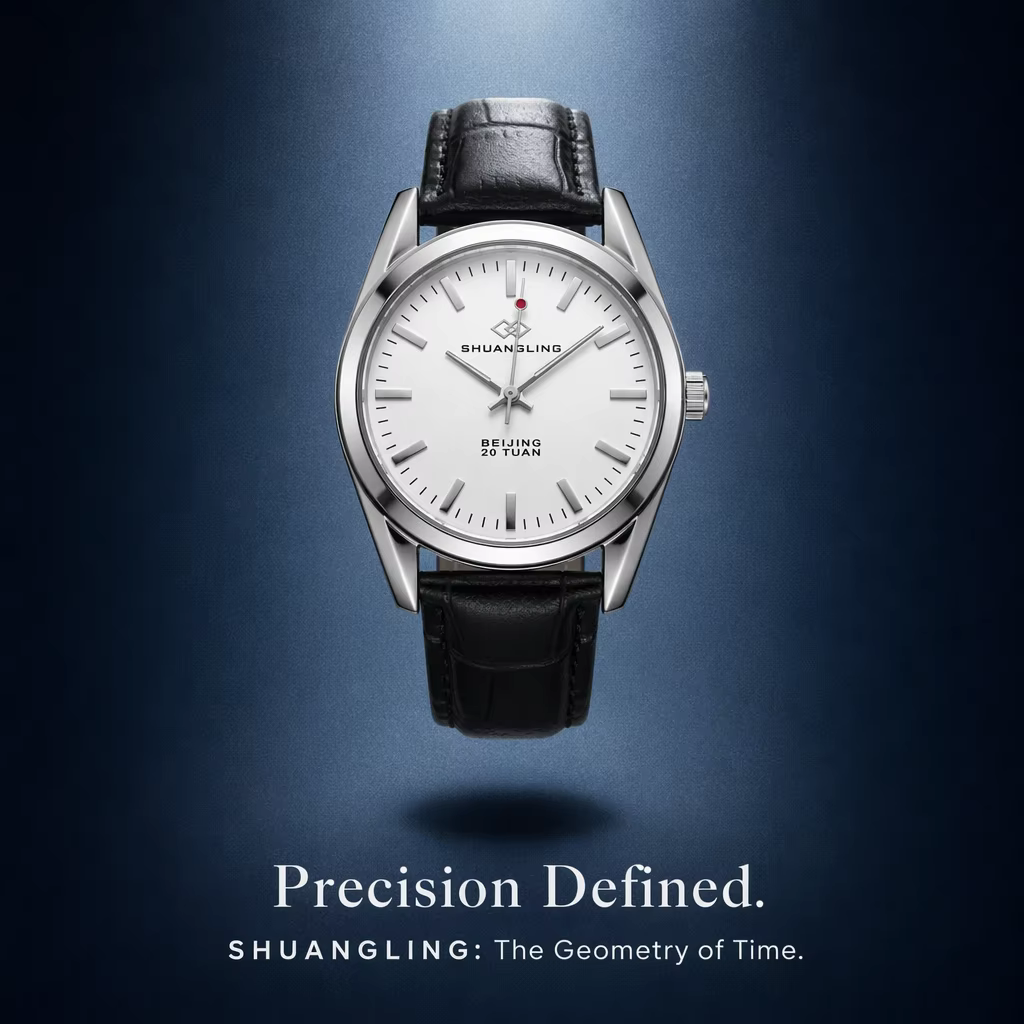 Montre-bracelet automatique vintage pour homme Shanghai Shuangling 20 rubis à remontage
