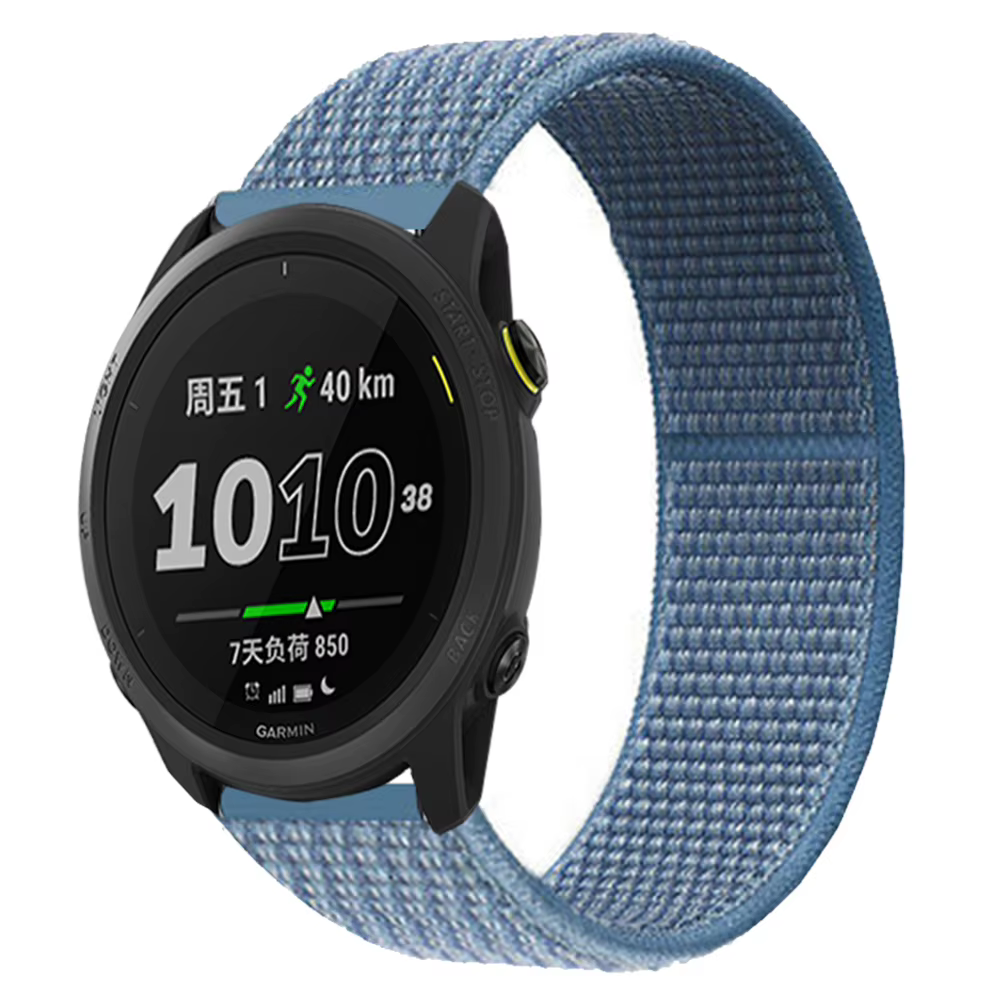 Bracelet en nylon à boucle pour Garmin Forerunner 745