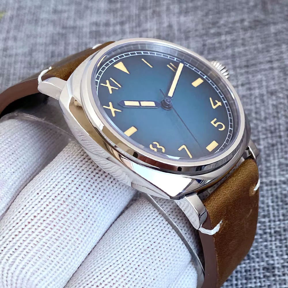 Miyota 8215 Tandorio 200M étanche 42mm carré plongée automatique hommes montre bleu marron californien cadran Lume saphir Montres