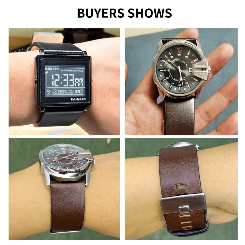 Bracelets de montre en cuir véritable