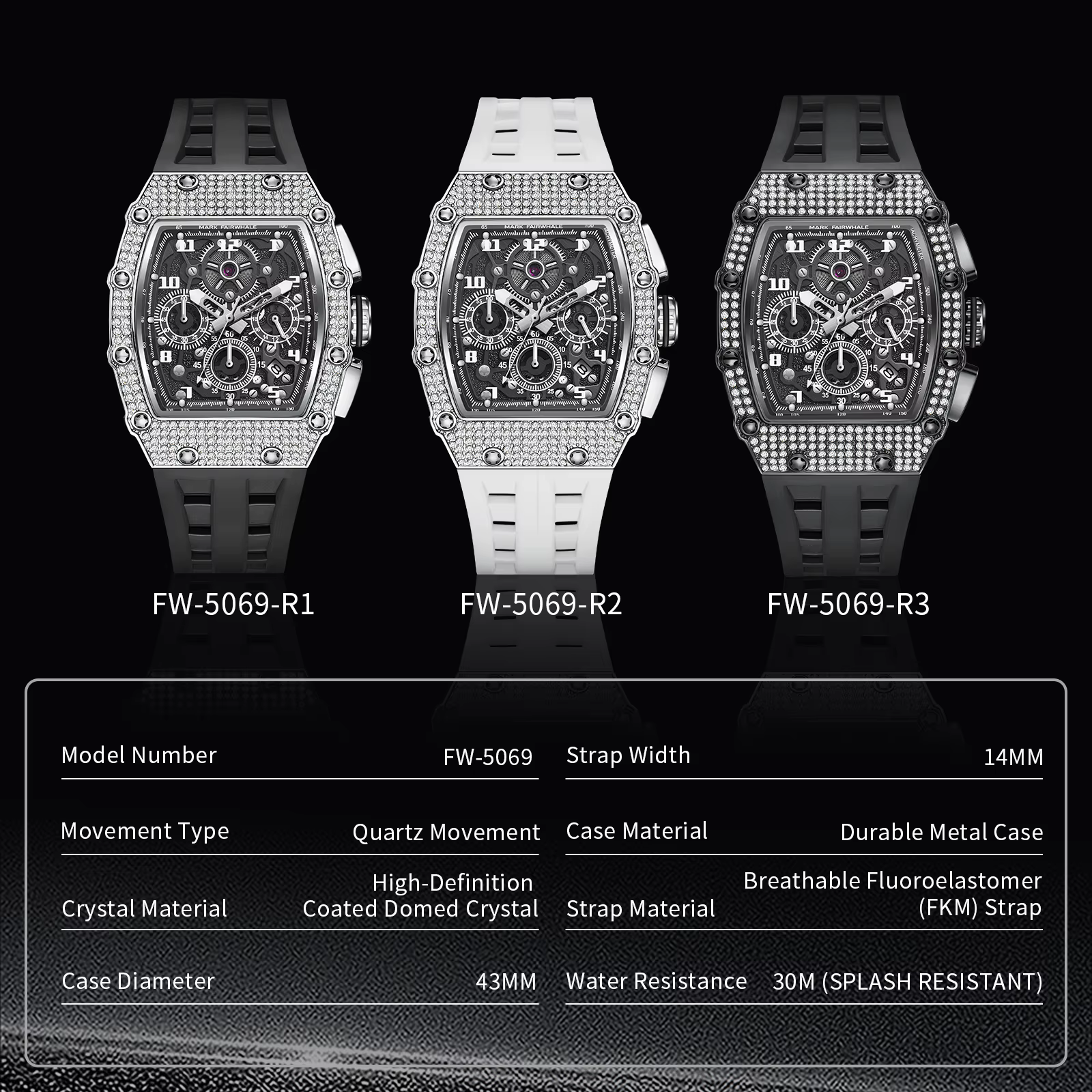 Montre de luxe pour homme MARK FAIRWHALE FW-5069