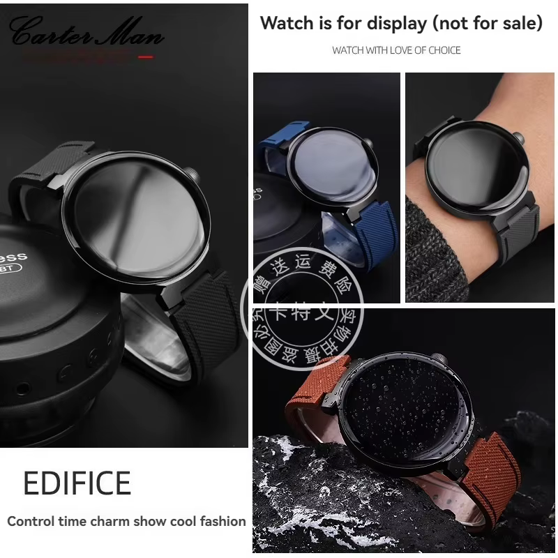 Bracelets de montre en caoutchouc de silicone en cuir de vachette