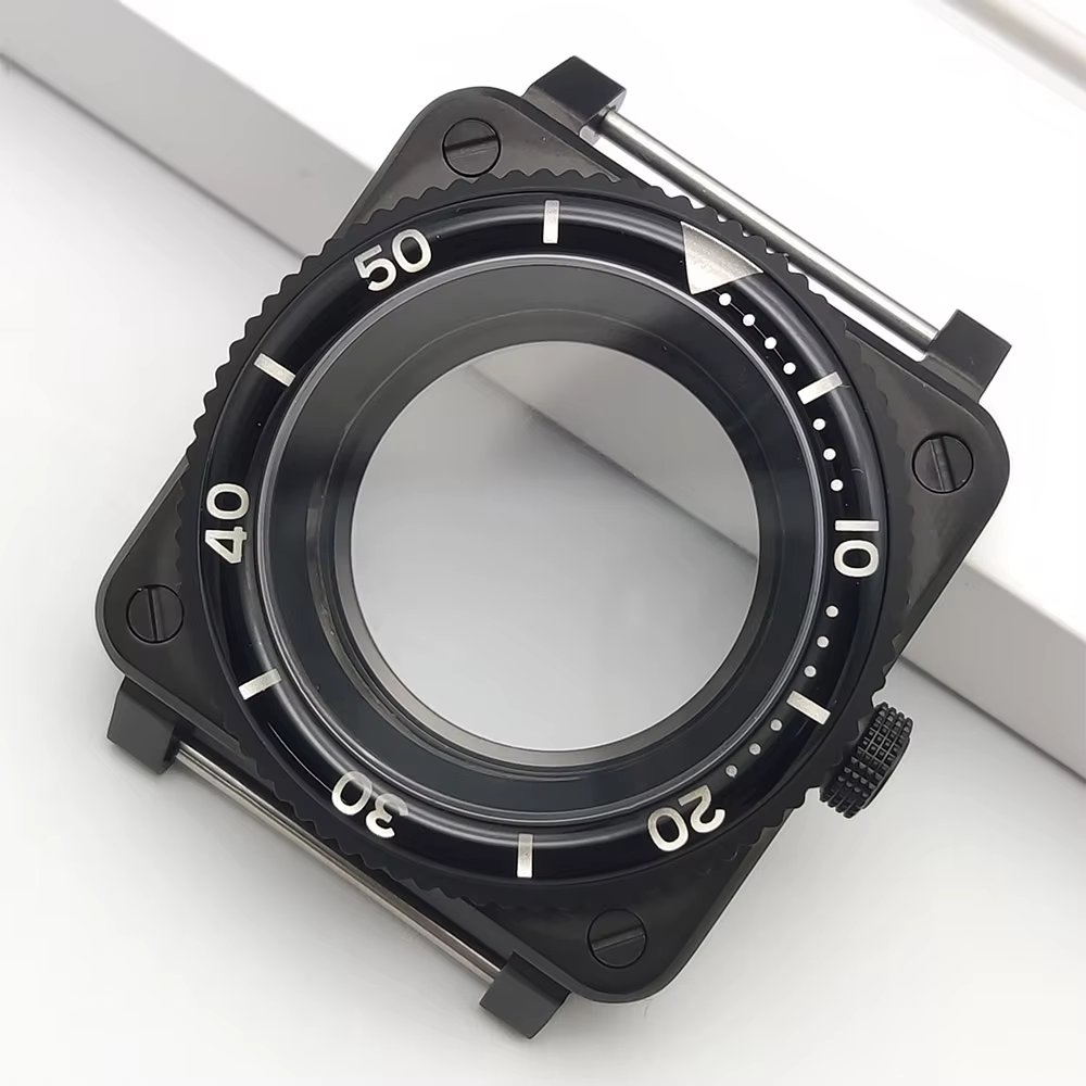 Boîtier de montre carré noir SKX007