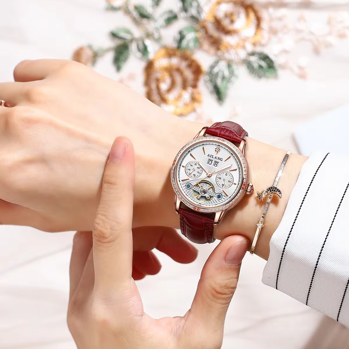 Montre automatique mécanique Seagull Fashion pour femme