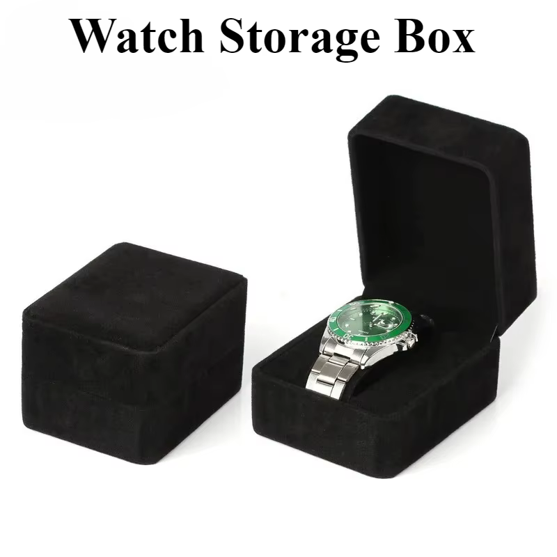 Boîte de montre en velours à coins ronds pour montre connectée