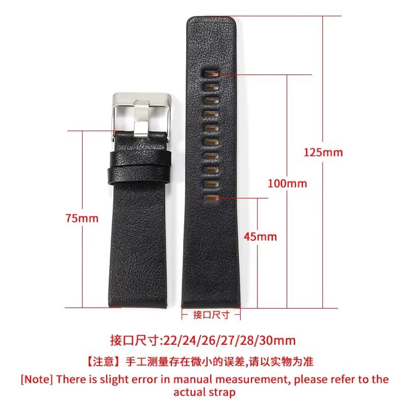 Bracelets de montre en cuir véritable