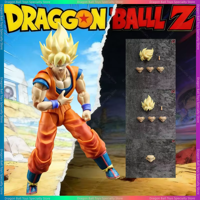 Ensemble d'accessoires GM Super Saiyan Son Goku : Version cheveux fluides couleur unie / Version cheveux raides