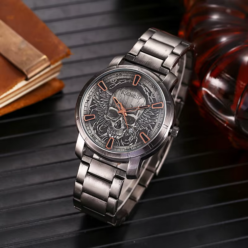 Montre crâne rétro pour hommes