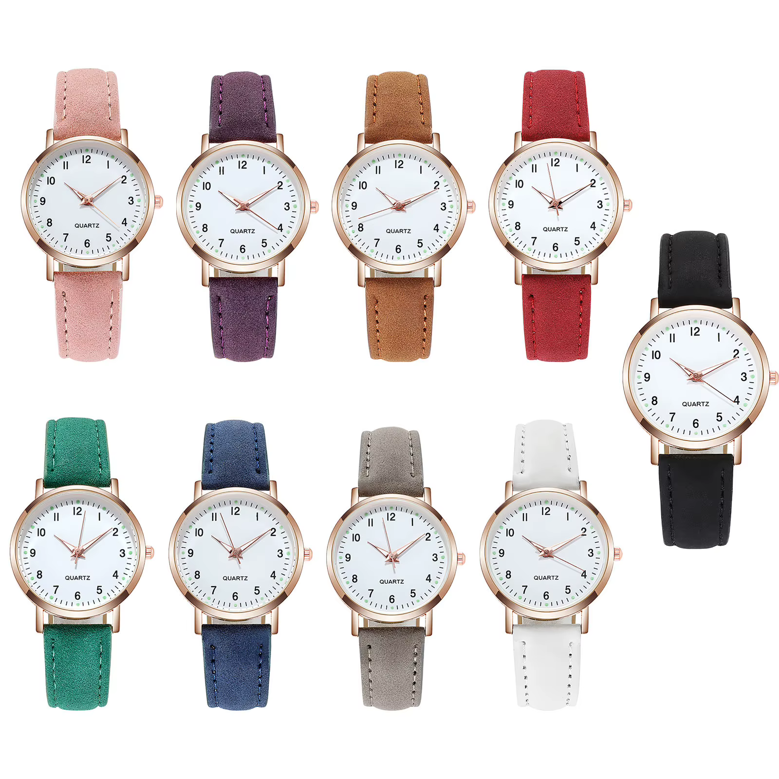 Montres à quartz brillantes pour femmes